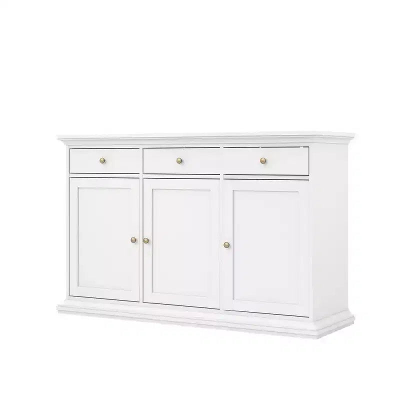 Tvilum, Buffet 3 portes et 3 tiroirs, Blanc