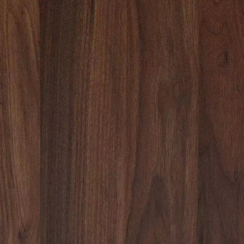 Table de chevet 2 tiroirs style Mid-Century, Noyer/Doré, Grain de bois géométrique