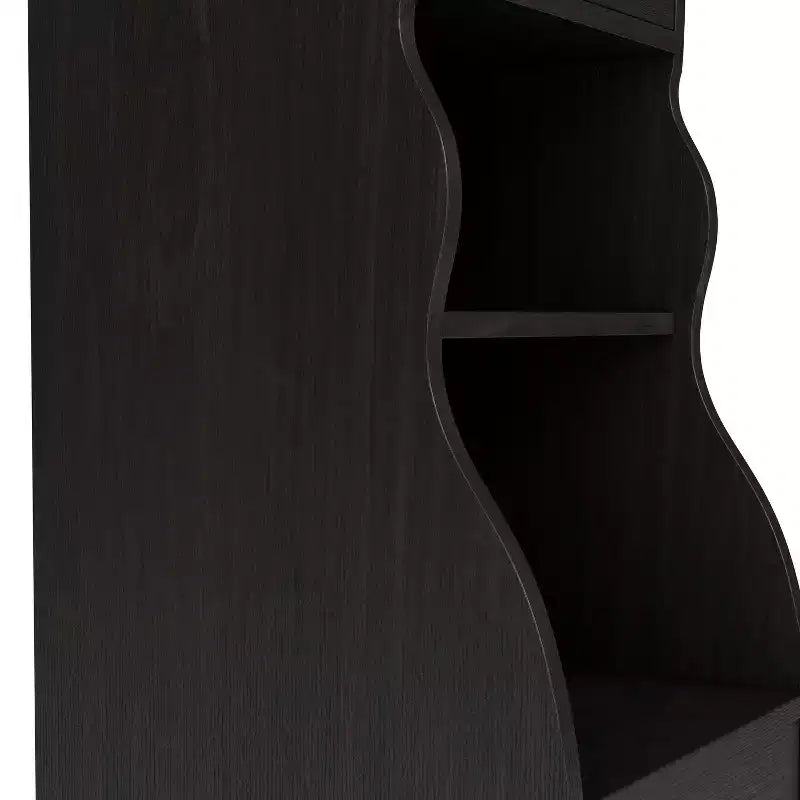 Meuble colonne avec tiroir, 70,8 po, Espresso – Meuble de rangement de style transitionnel avec tablettes ajustables