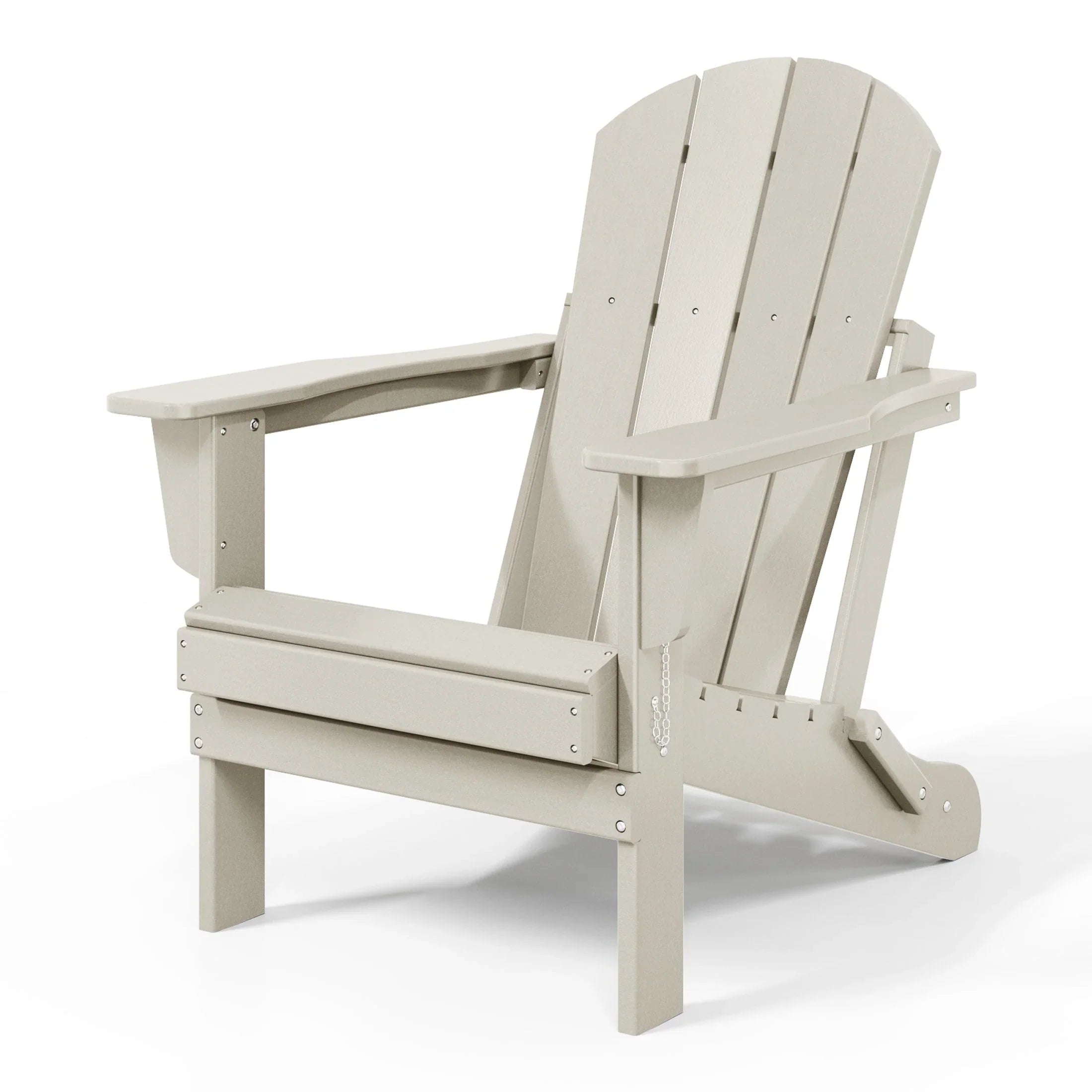 Chaise Adirondack pliante d'extérieur tout temps Polytrends Laguna résistante à la décoloration pour patio