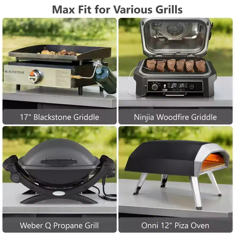 Îlot de cuisine extérieure de 198,9 cm avec comptoir en acier inoxydable, station de barbecue pliable et armoires de rangement, noir