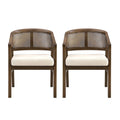 Christopher Knight Home - Chaise de salle à manger capitonnée en cannage (Lot de 2)