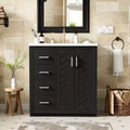 Meuble-lavabo de salle de bain 30 po avec armoire et 3 tiroirs – Noir / Bleu / Vert / Indigo / Blanc