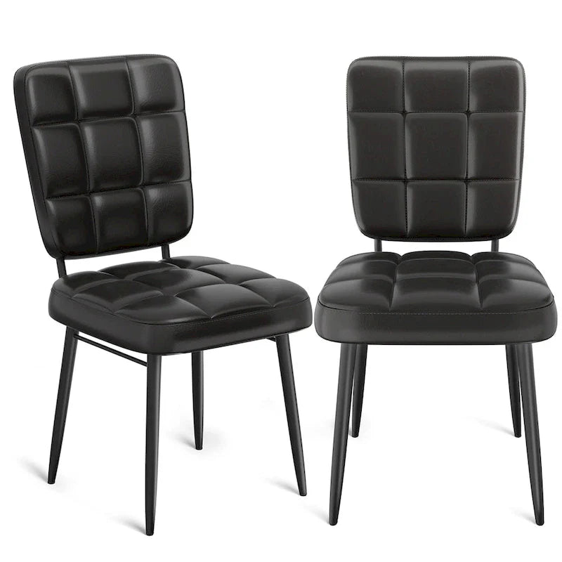 Lot de 2/4/6/8 chaises de salle à manger modernes, chaises de cuisine rembourrées avec coussin épais pour salle à manger