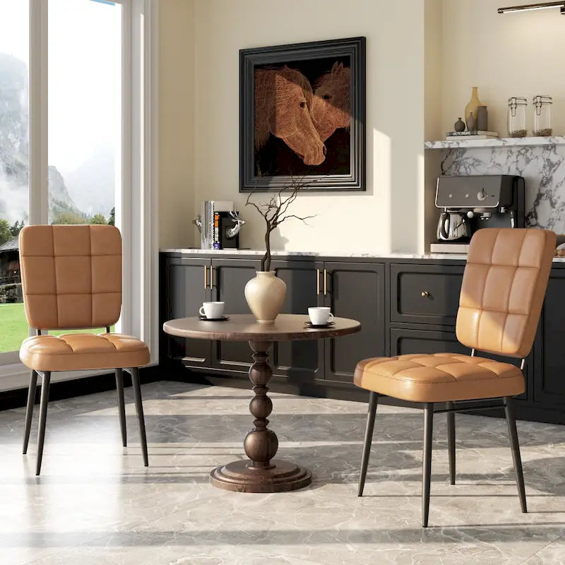 Lot de 2/4/6/8 chaises de salle à manger modernes, chaises de cuisine rembourrées avec coussin épais pour salle à manger