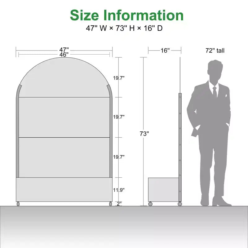 MAYEERTY 72x47 Jardinière arquée en fer noir avec treillis, ensemble de 3 pièces pour décoration de jardin, terrasse et balcon