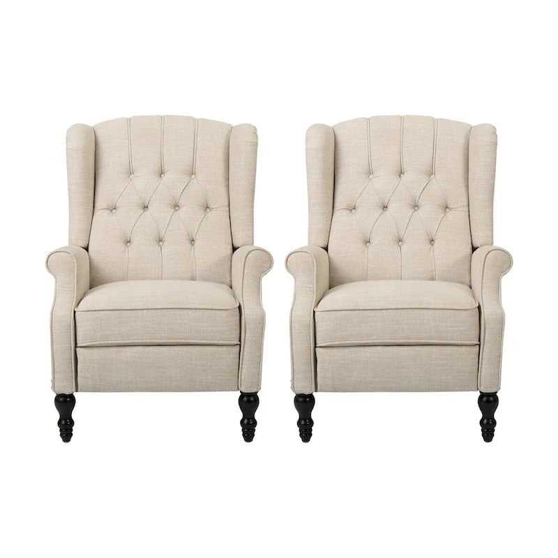 Fauteuils inclinables en tissu touffeté Walter (lot de 2) par Christopher Knight Home