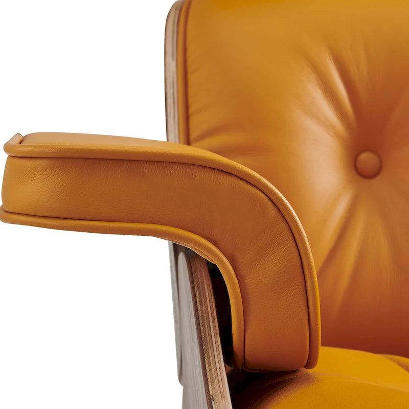 Fauteuil inclinable en cuir de style Mid-Century Modern