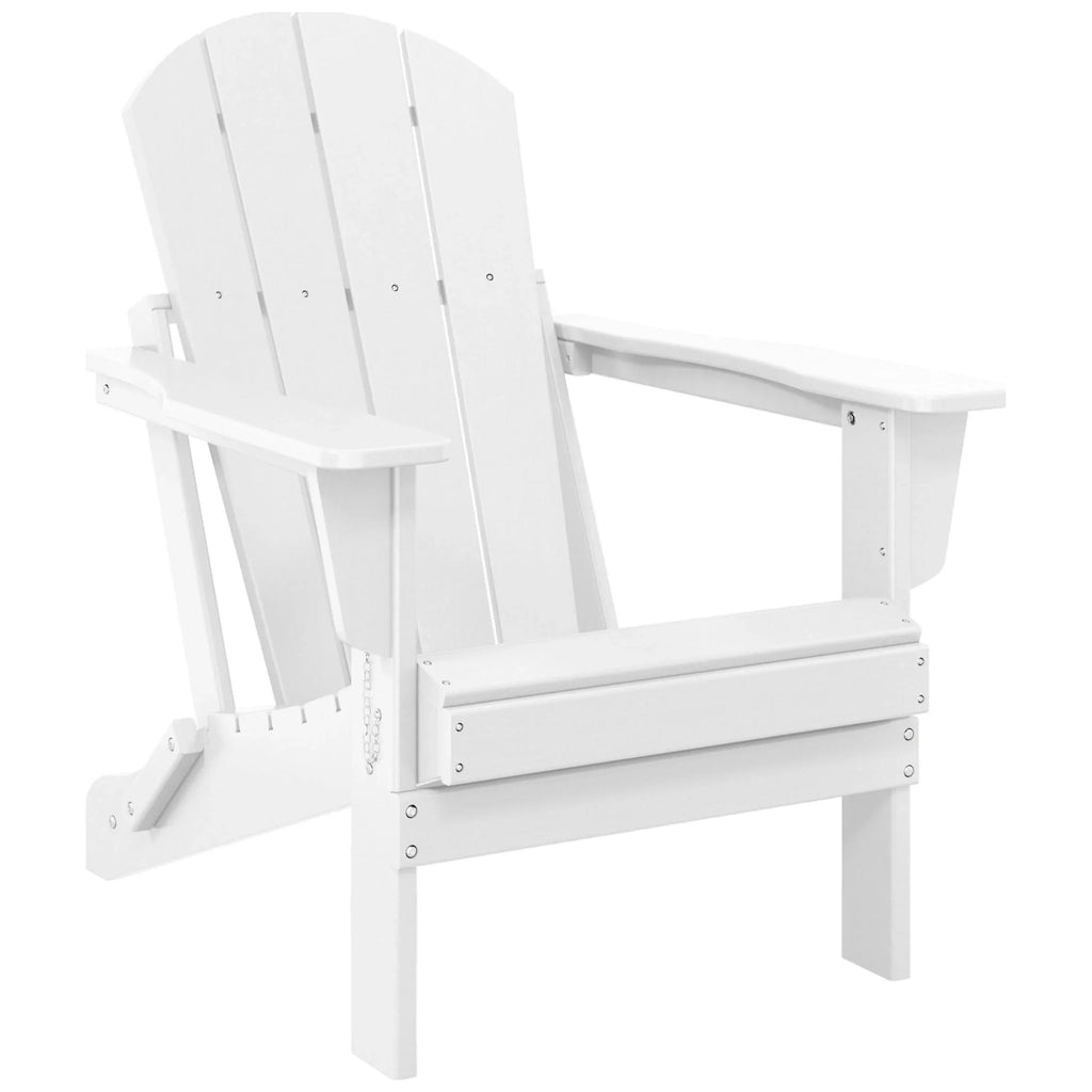 Chaise Adirondack pliante d'extérieur tout temps Polytrends Laguna résistante à la décoloration pour patio