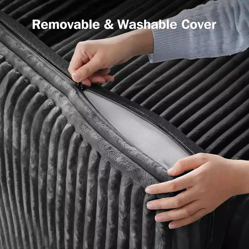 Canapé-lit d'angle Dyonery 91 avec lit gigogne, dossier inclinable/deux lits gigognes/ports USB/porte-gobelets, velours côtelé moelleux
