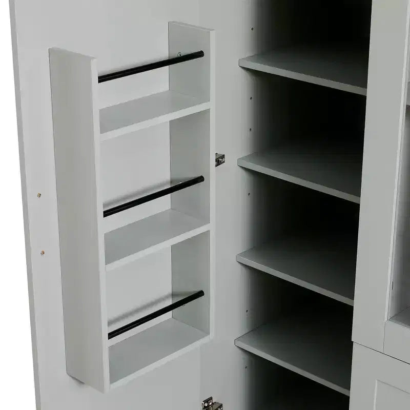 Garde-manger de cuisine autoportant Whisen 71''H, grand buffet de salle à manger avec 6 portes et étagères réglables