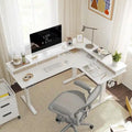 Bureau d'angle électrique debout avec 3 tiroirs et roulettes verrouillables, 160