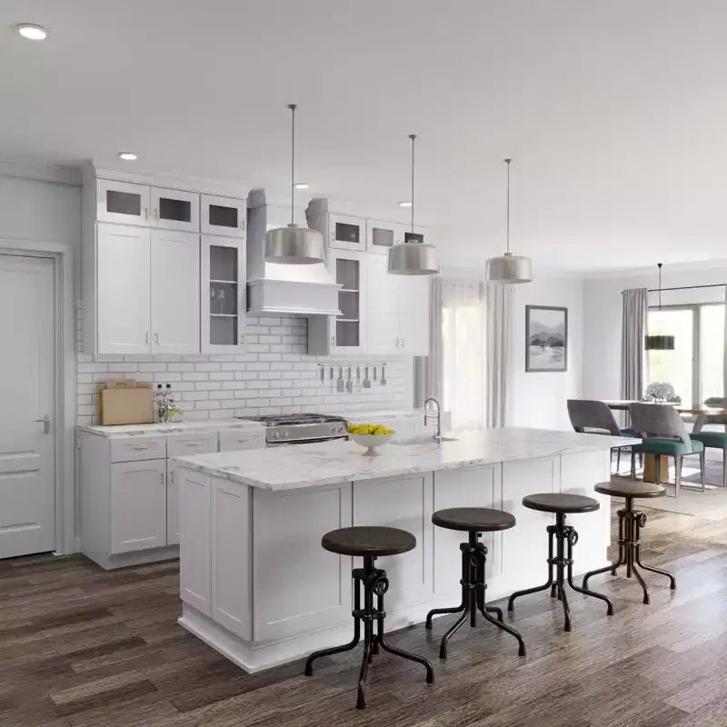 Meuble haut de cuisine Homlux blanc de style shaker, facile à monter, prêt à assembler