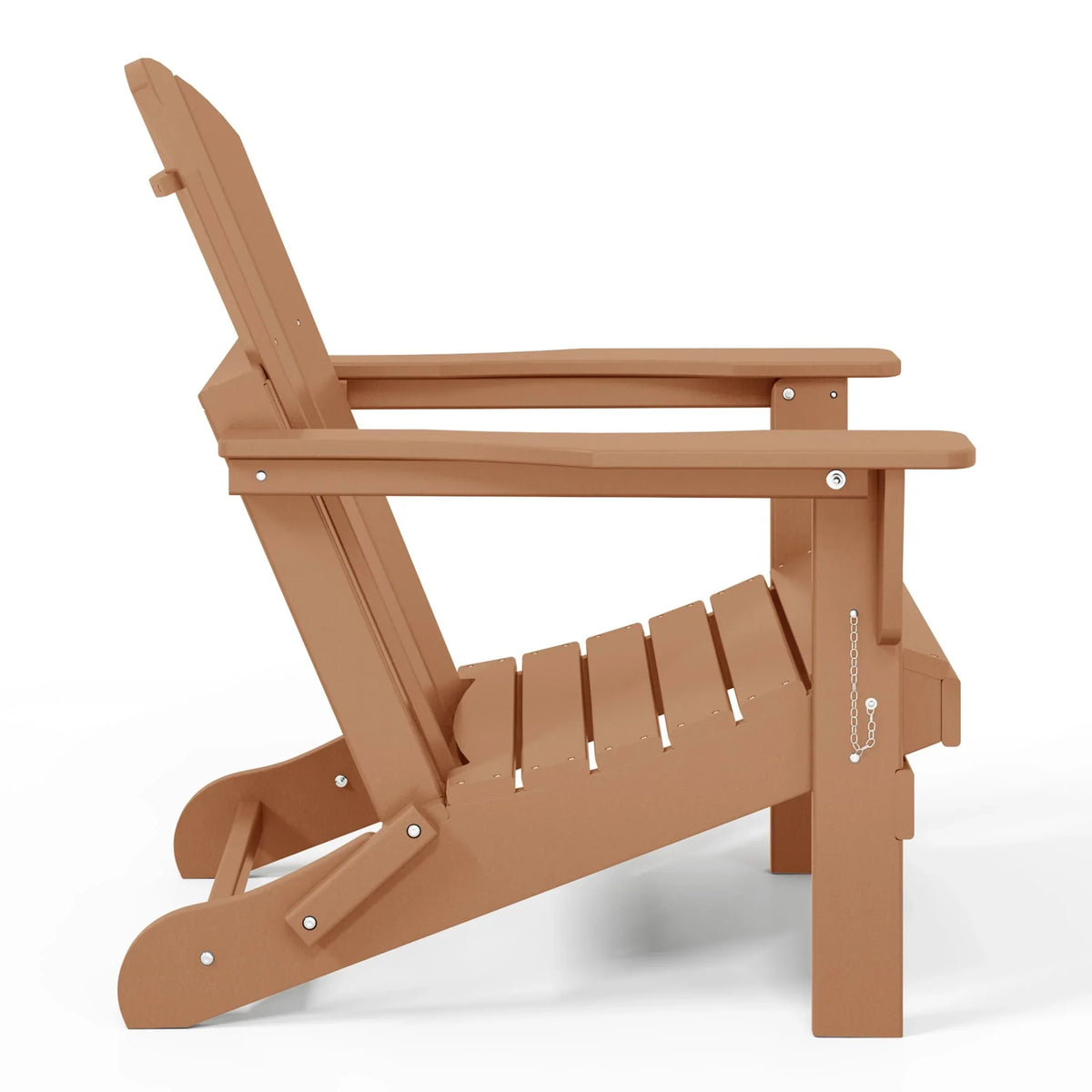 Chaise Adirondack pliante d'extérieur tout temps Polytrends Laguna résistante à la décoloration pour patio