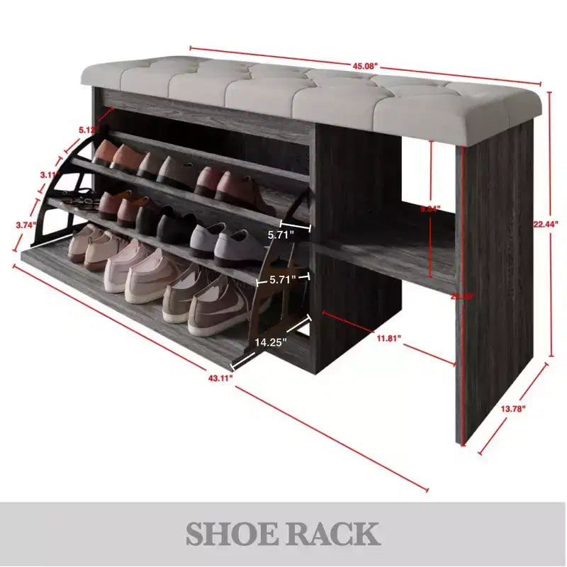 Banc à Chaussures Rangement ChaletPosh