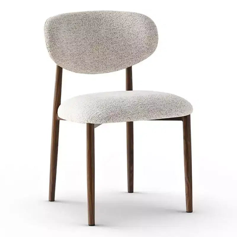 Lot de 4 chaises de salle à manger modernes rembourrées avec dossier incurvé, chaises d'appoint sans accoudoirs à cadre en fer pour salle à manger, cuisine-Panipeachy