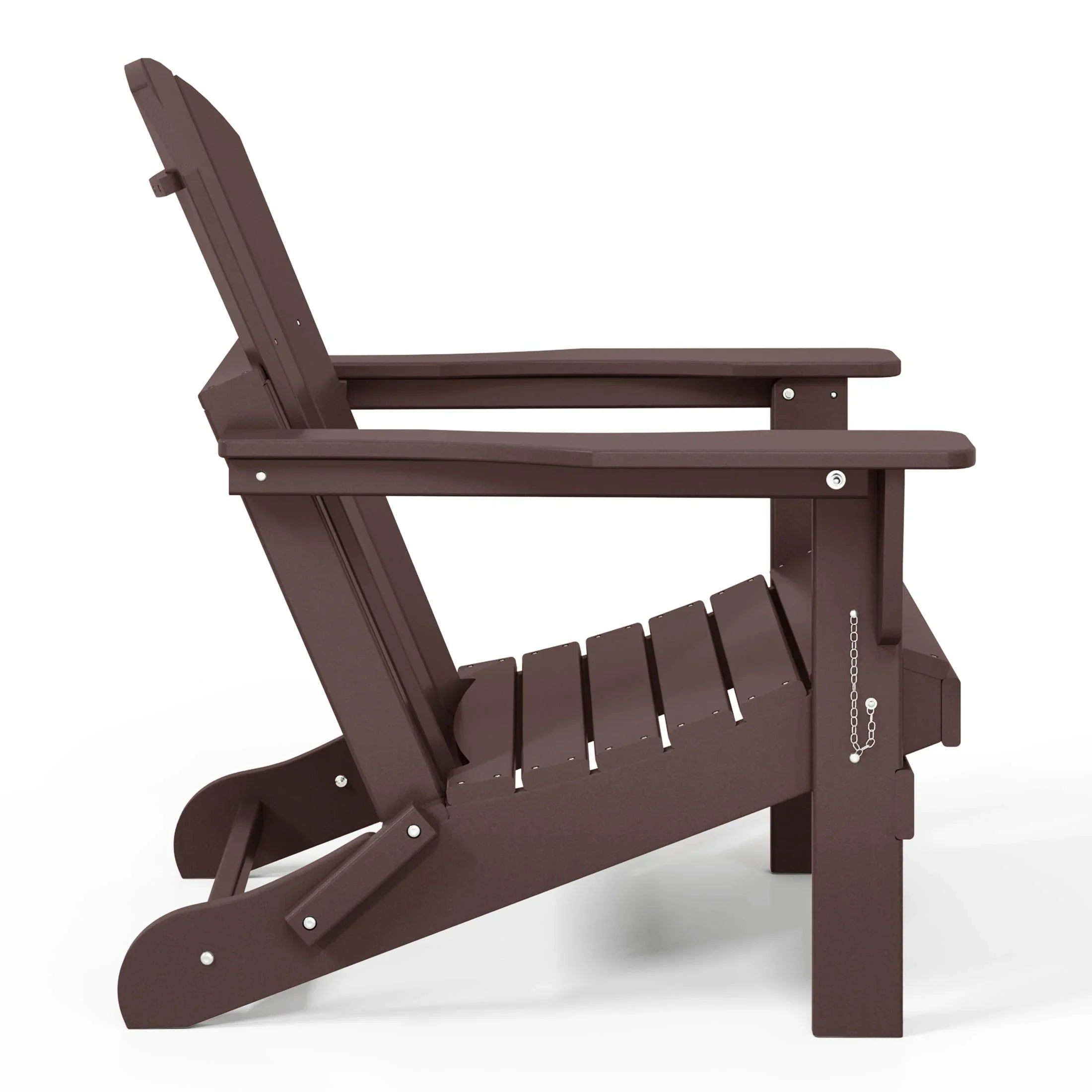 Chaise Adirondack pliante d'extérieur tout temps Polytrends Laguna résistante à la décoloration pour patio