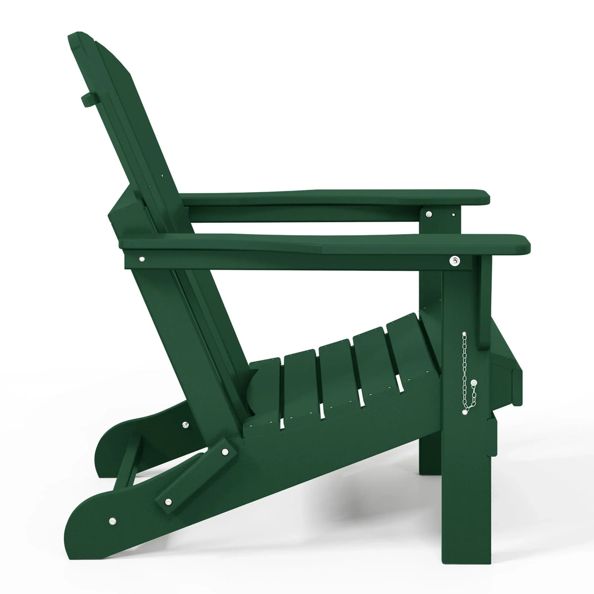 Chaise Adirondack pliante d'extérieur tout temps Polytrends Laguna résistante à la décoloration pour patio