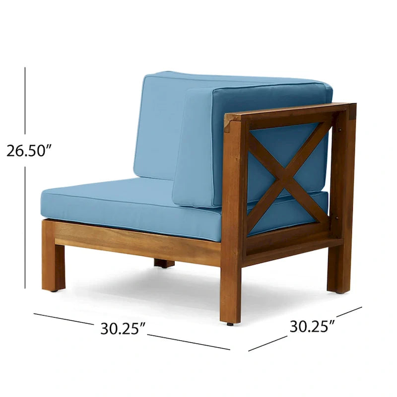 Ensemble de conversation d'extérieur Brava 6 pièces en bois d'acacia par Christopher Knight Home
