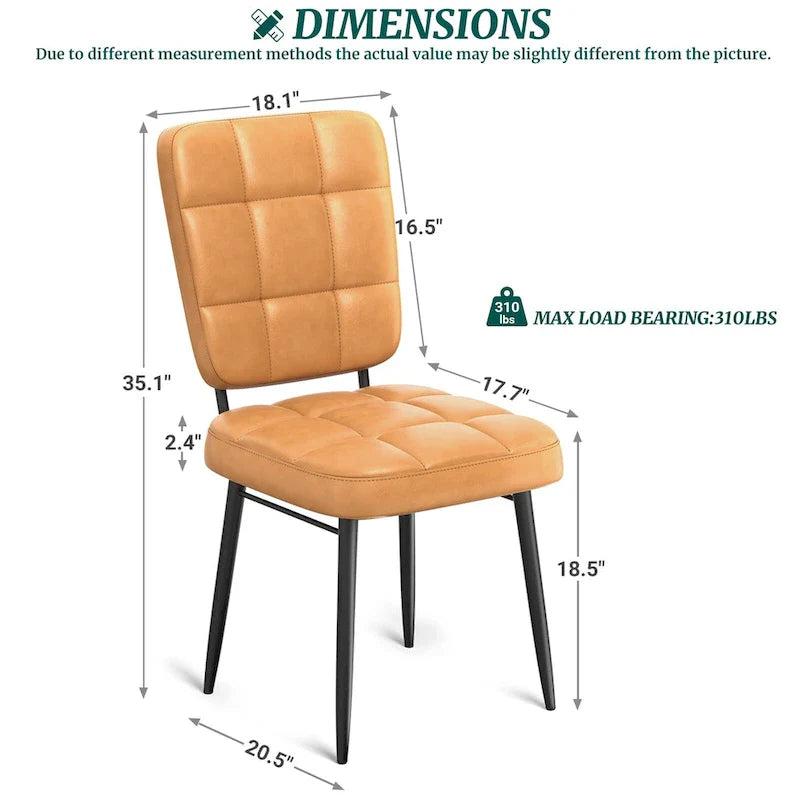 Lot de 2/4/6/8 chaises de salle à manger modernes, chaises de cuisine rembourrées avec coussin épais pour salle à manger