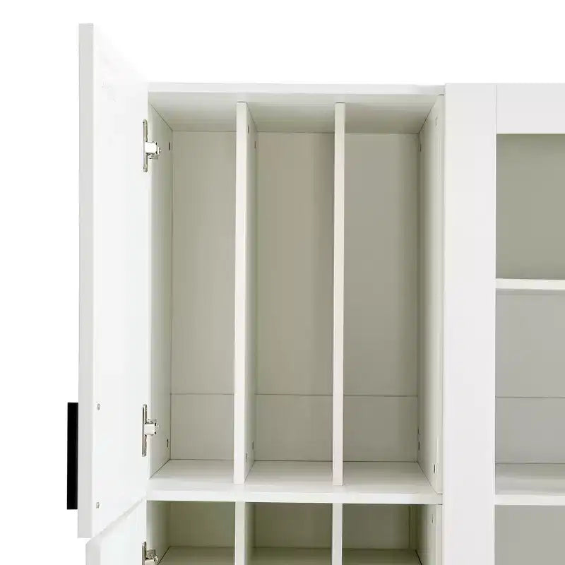 Garde-manger de cuisine autoportant Whisen 71''H, grand buffet de salle à manger avec 6 portes et étagères réglables