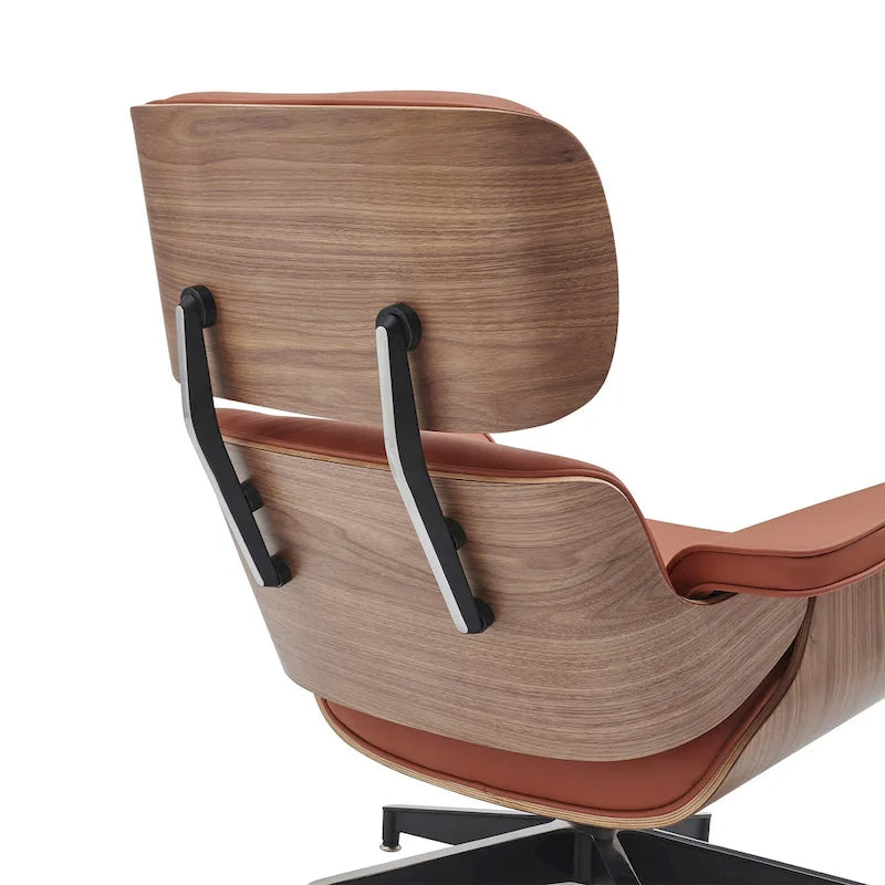 Fauteuil inclinable en cuir de style Mid-Century Modern