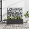 MAYEERTY Jardinière avec treillis en fer noir, style 01, 72 x 47 x 16 pouces, lot de 3 pièces