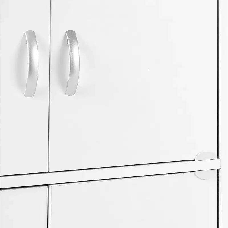 Hodedah HID44 Meuble de rangement multifonctionnel fermé à 8 portes pour la maison et le bureau, finition bois de hêtre