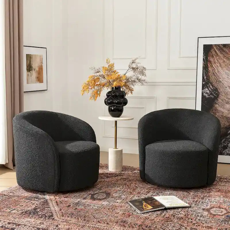 Fauteuil pivotant rembourré KINWELL de 86 cm de large (lot de 2)