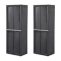 Lot de 2 armoires de rangement de garage Sterilite à 4 étagères réglables, gris