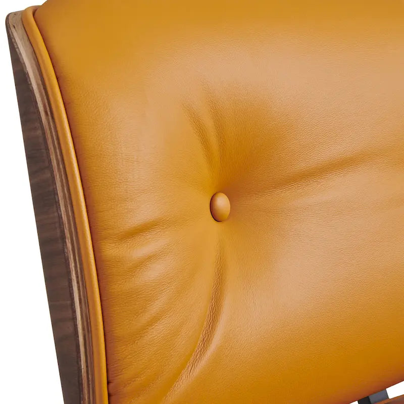 Fauteuil inclinable en cuir de style Mid-Century Modern