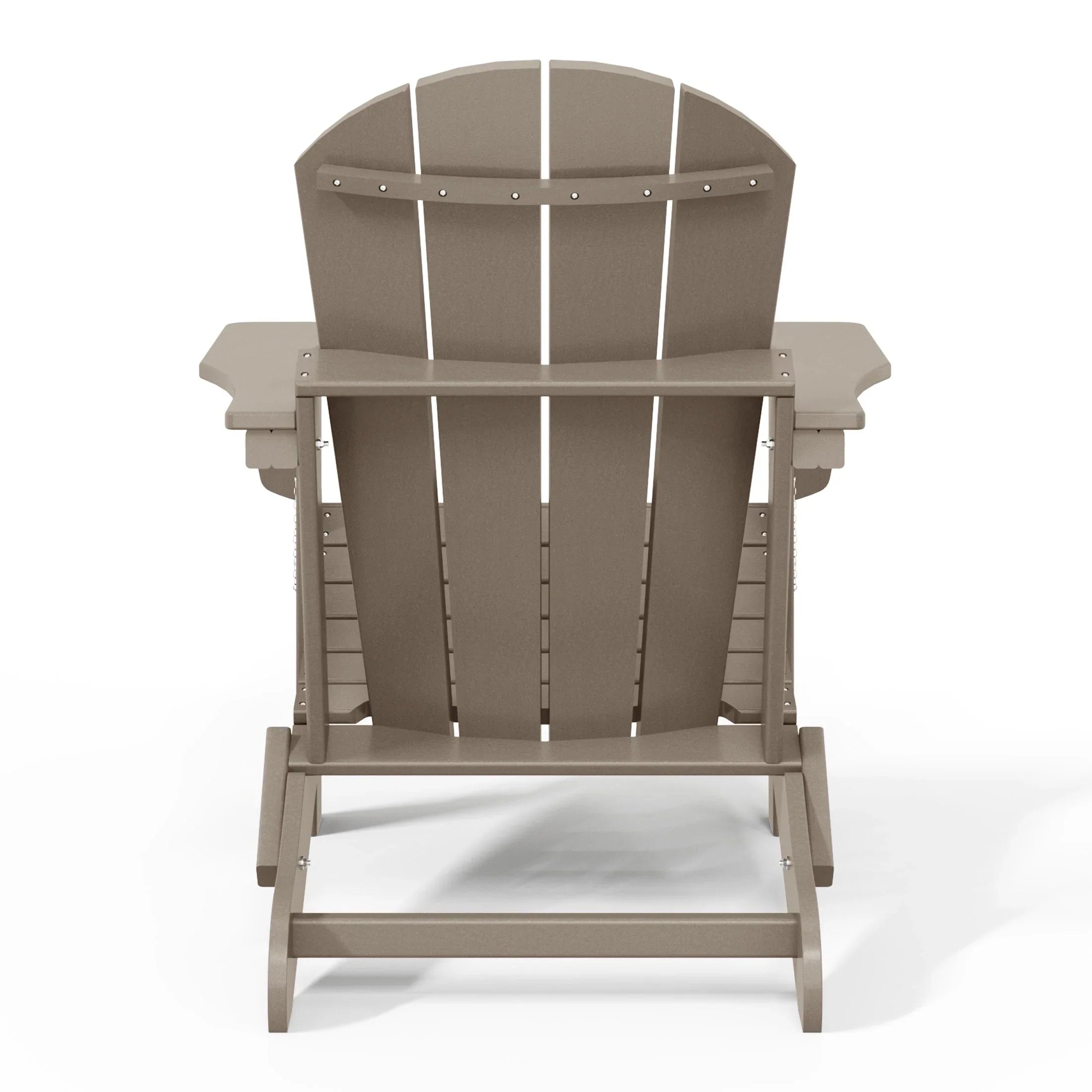 Chaise Adirondack pliante d'extérieur tout temps Polytrends Laguna résistante à la décoloration pour patio