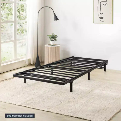 1.6" Metal Bunkie Board Mattress Support, Bed Slat Replacement, Black