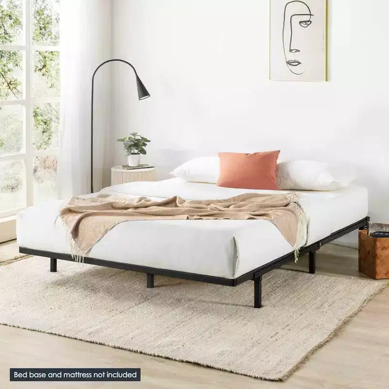 Support de matelas Bunkie Board en métal de 4,1 cm, remplacement de sommier à lattes, noir