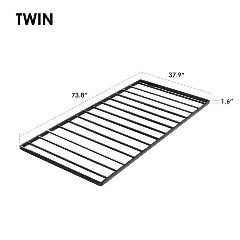 Support de matelas Bunkie Board en métal de 4,1 cm, remplacement de sommier à lattes, noir