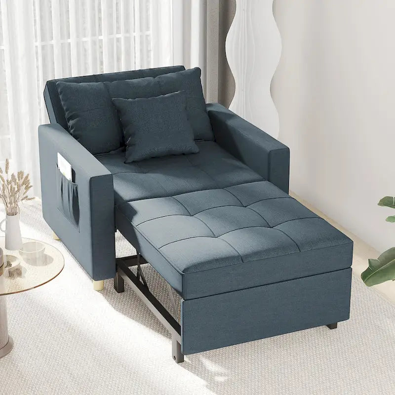 Fauteuil convertible 3-en-1, plusieurs coloris, une place