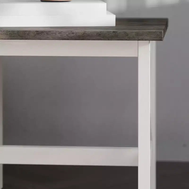 Table d'appoint en bois massif de style campagnard, design en X