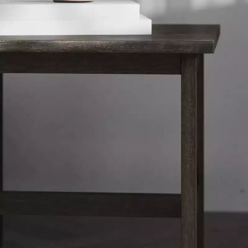 Table d'appoint en bois massif de style campagnard, design en X
