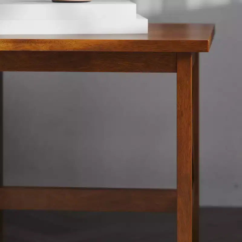 Table d'appoint en bois massif de style campagnard, design en X