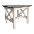 Table d'appoint en bois massif de style campagnard, design en X