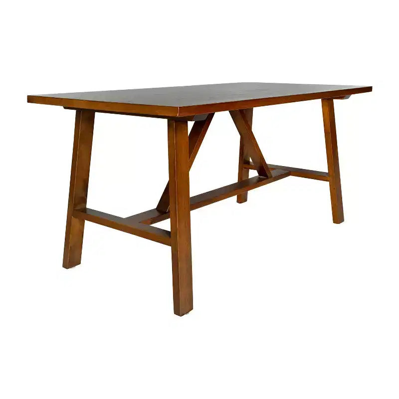 Flash Furniture Eli Solid Wood Farmhouse Coffee Table, Trestle Style Accent Table