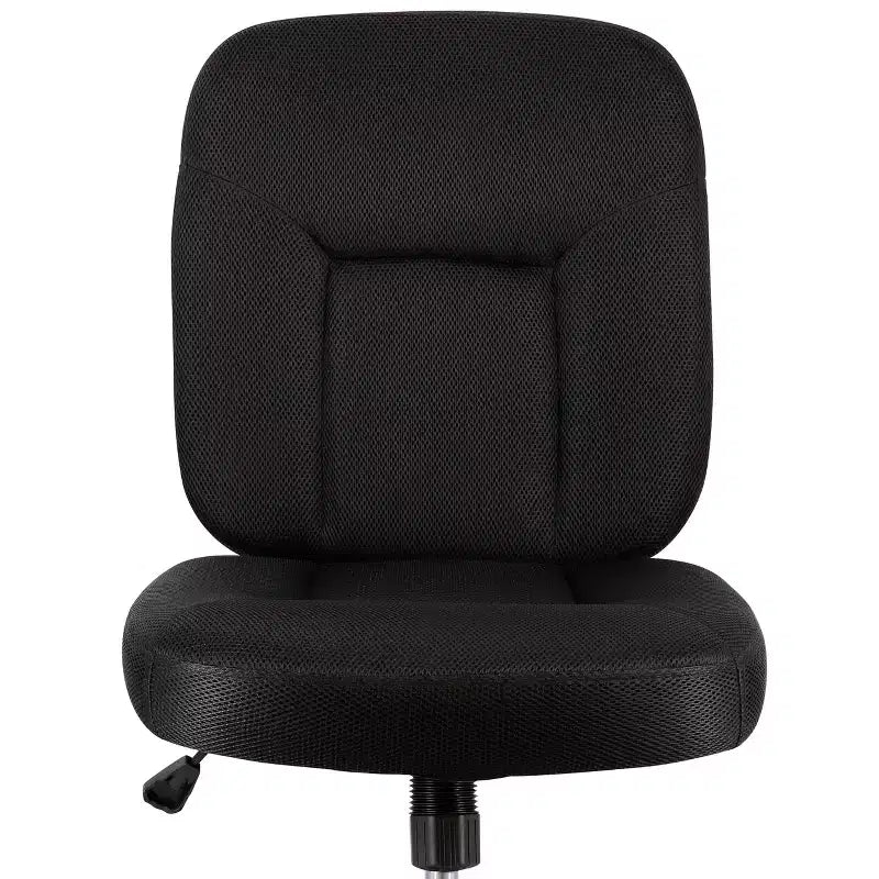 Chaise de bureau mi-hauteur réglable en tissu, noir