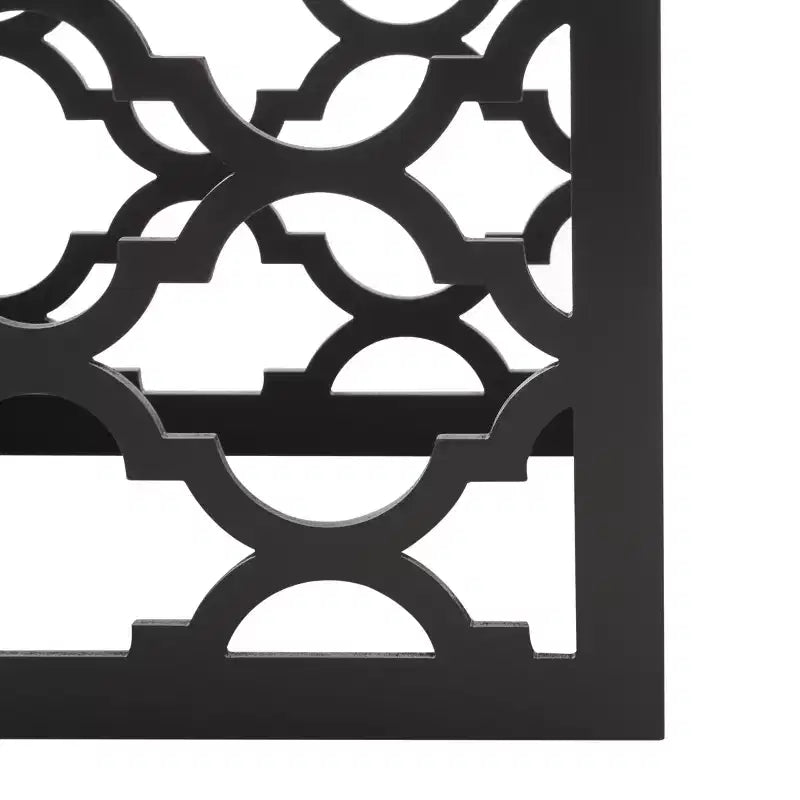 Table d'appoint à treillis d'inspiration marocaine, blanc vieilli