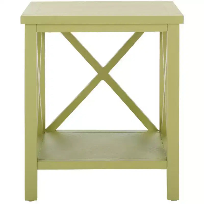Candace Cross Back End Table - AMH6523 - Safavieh Couture