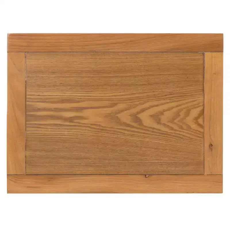 Table d'appoint à piètement croisé avec détails en X ouverts et étagère inférieure, bois blanc