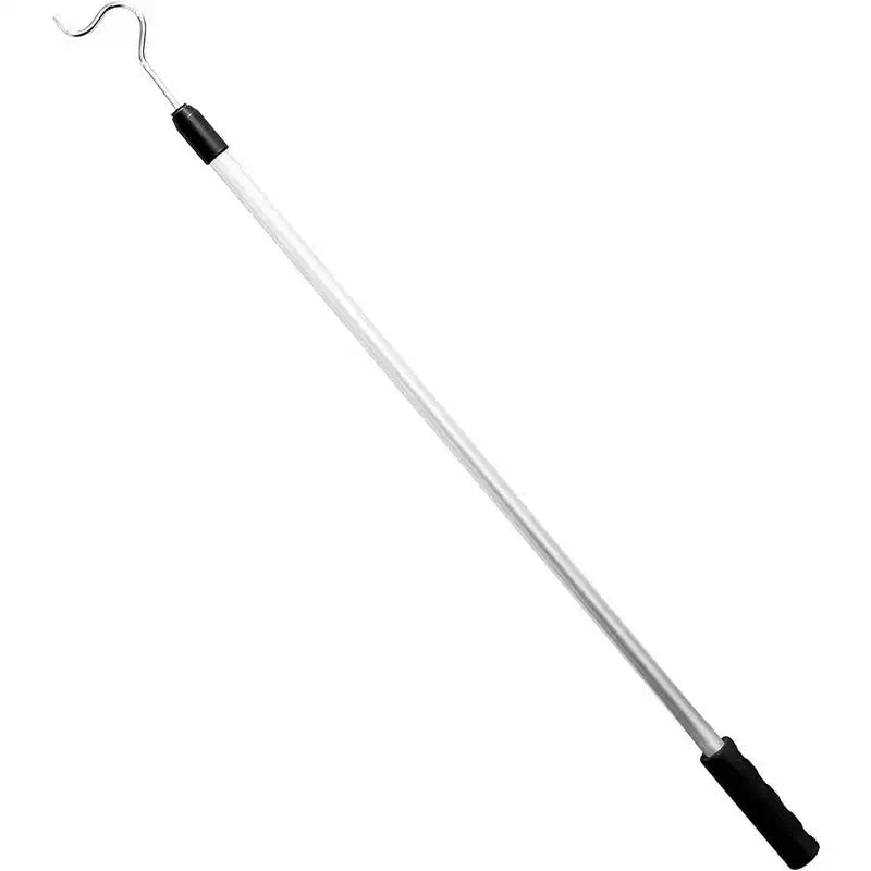 J&V TEXTILES Shepherds Aluminium Pole with a 2.75-Inch Hook and Handle, Lightweight, Extendable from 36 to 62-Inch