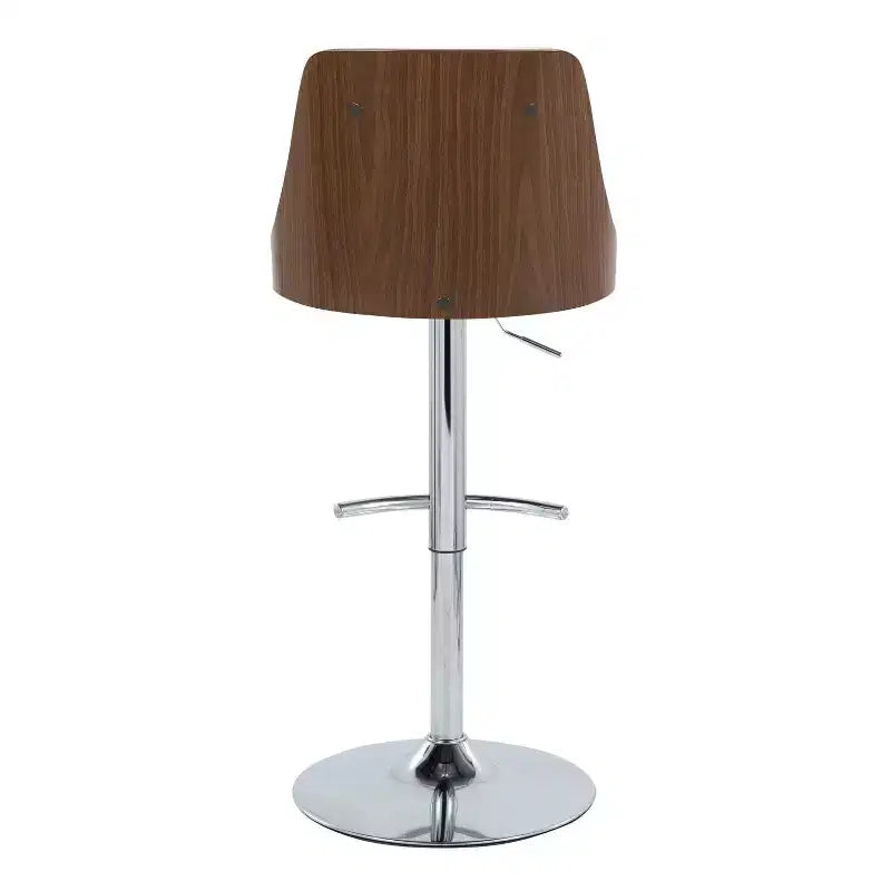 Lot de 2 tabourets de bar réglables en hauteur, pivotants, en similicuir, avec repose-pieds