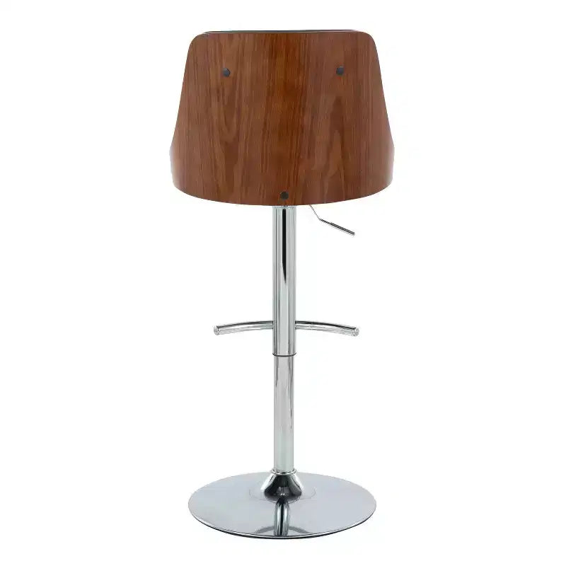 Lot de 2 tabourets de bar réglables en hauteur, pivotants, en similicuir, avec repose-pieds