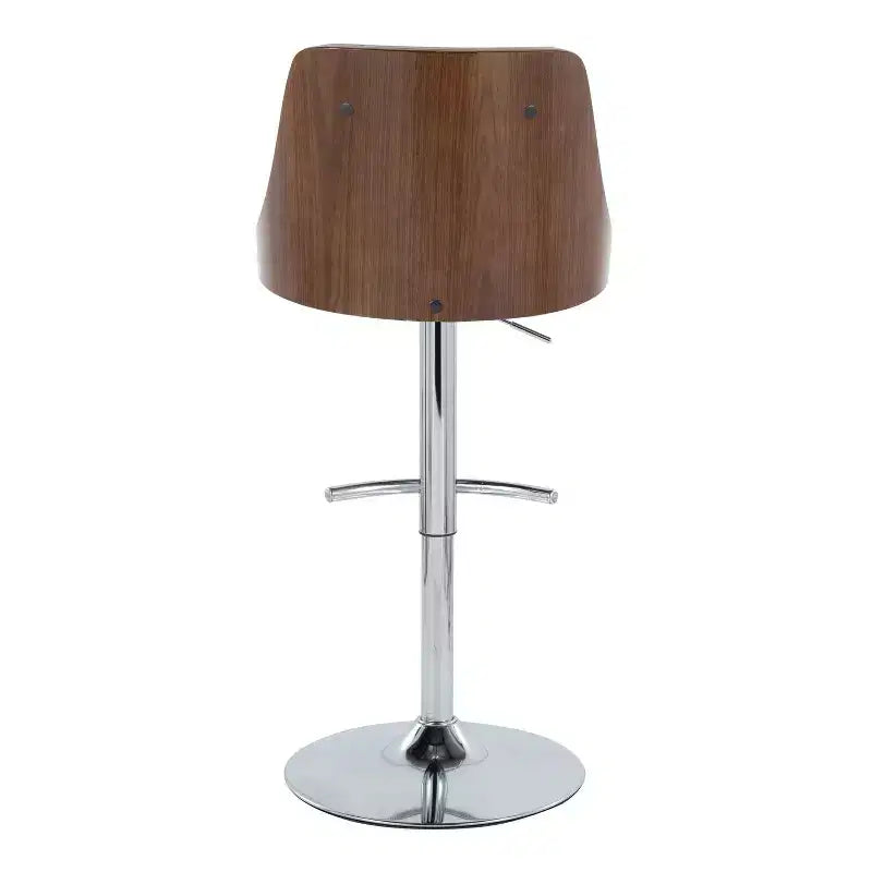 Lot de 2 tabourets de bar réglables en hauteur, pivotants, en similicuir, avec repose-pieds