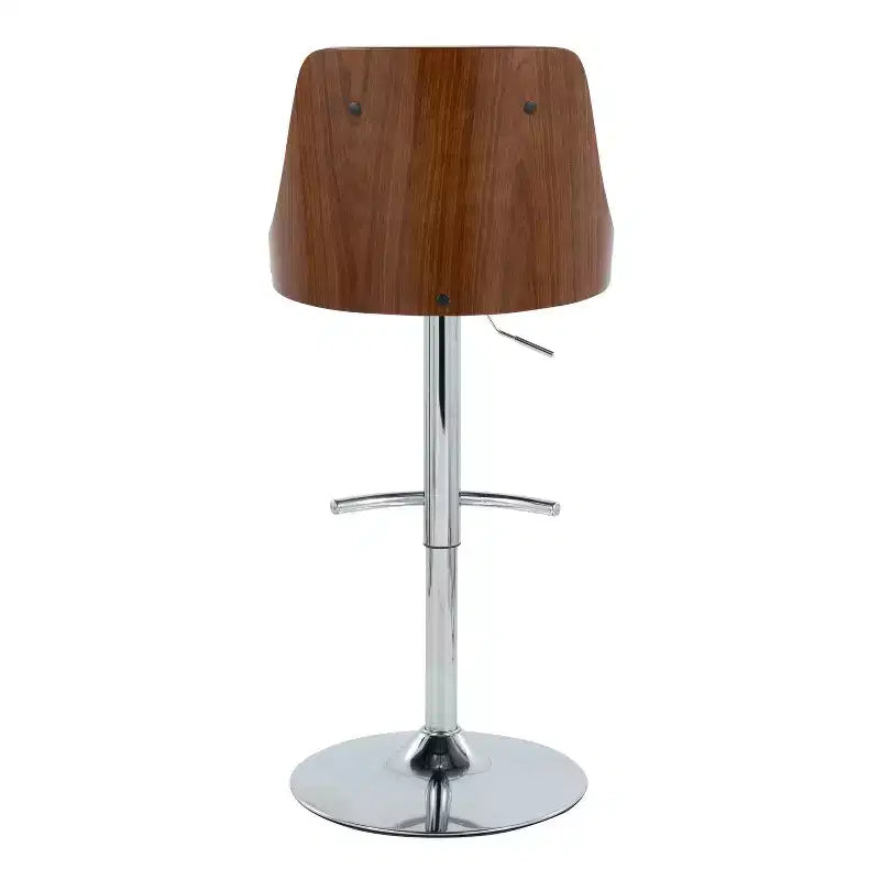 Lot de 2 tabourets de bar réglables en hauteur, pivotants, en similicuir, avec repose-pieds